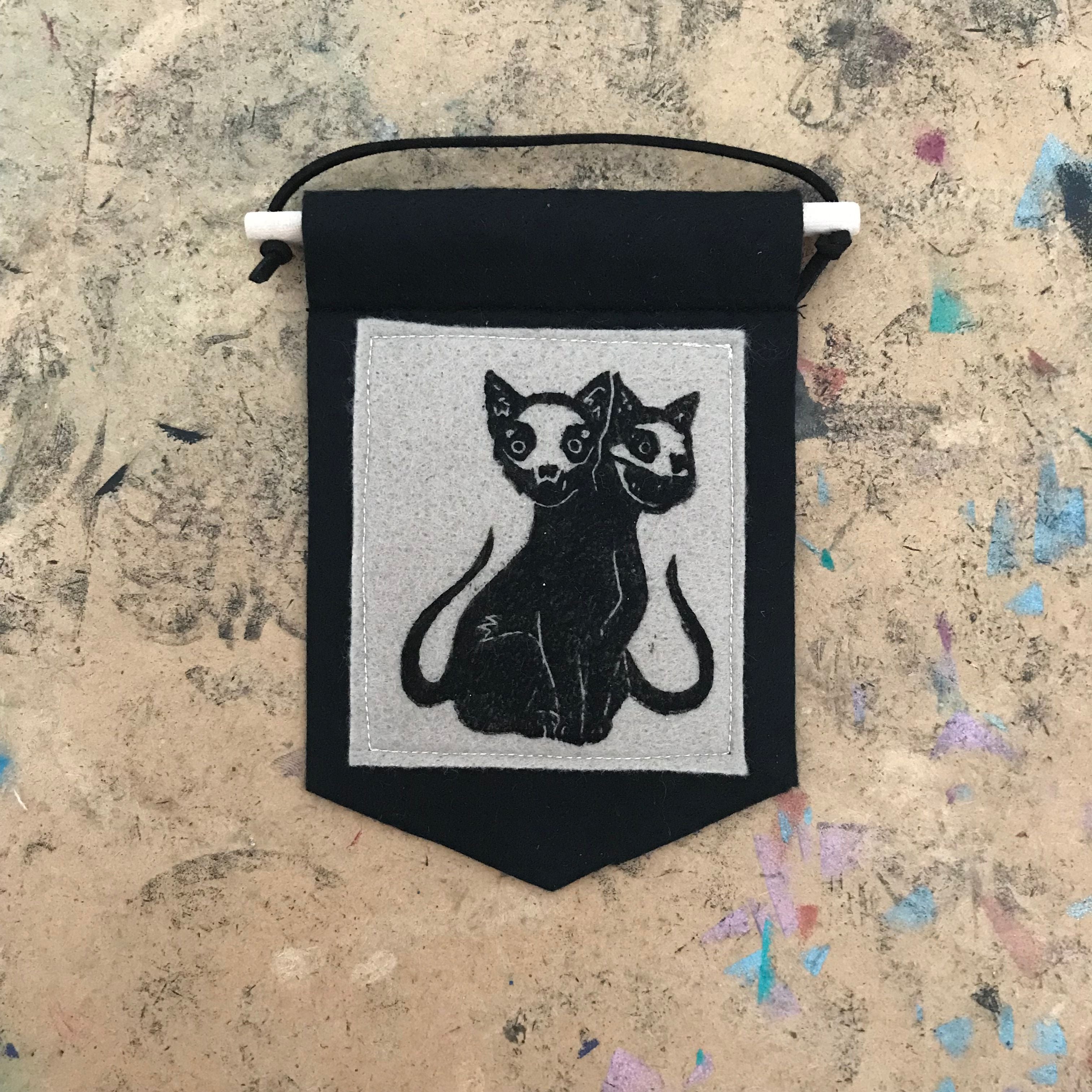 Handmade Mini Linocut Banners