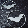 Bat Cut Out Detail Hoop Earrings