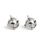 Sterling Silver Pumpkin Stud Earrings