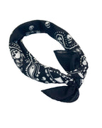 Checker Skull Black And White Bandana