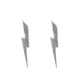 Sterling Silver Lightening Bolt Stud Earrings