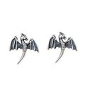 Sterling Silver Dragon Stud Earrings