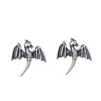 Sterling Silver Dragon Stud Earrings