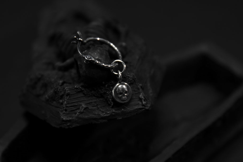 Sterling Silver Nosferatu Hoop Earrings