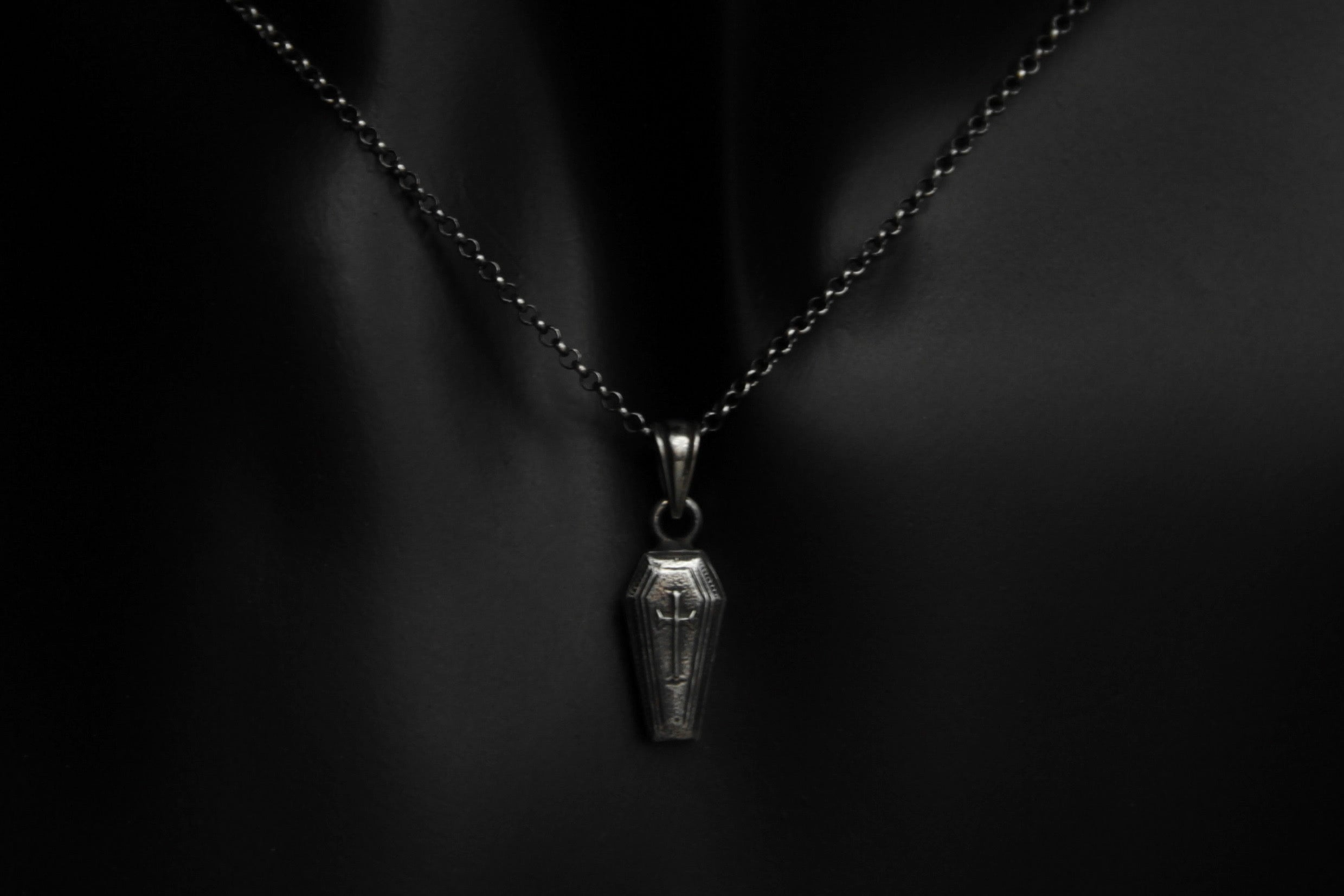 Sterling Silver Casket Pendant
