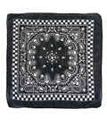 Checker Skull Black And White Bandana
