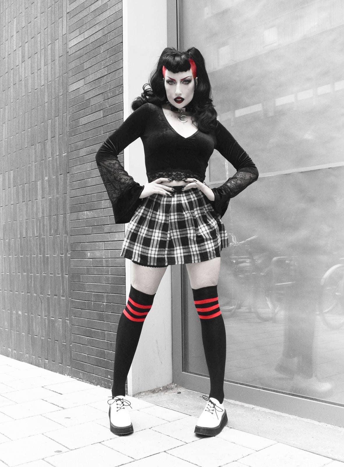 Referee Over The Knee Socks