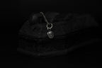 Tiny Sterling Silver Vampire Skull Pendant