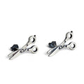 Sterling Silver Scissor Stud Earrings