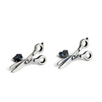 Sterling Silver Scissor Stud Earrings