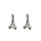 Sterling Silver Scissor Stud Earrings