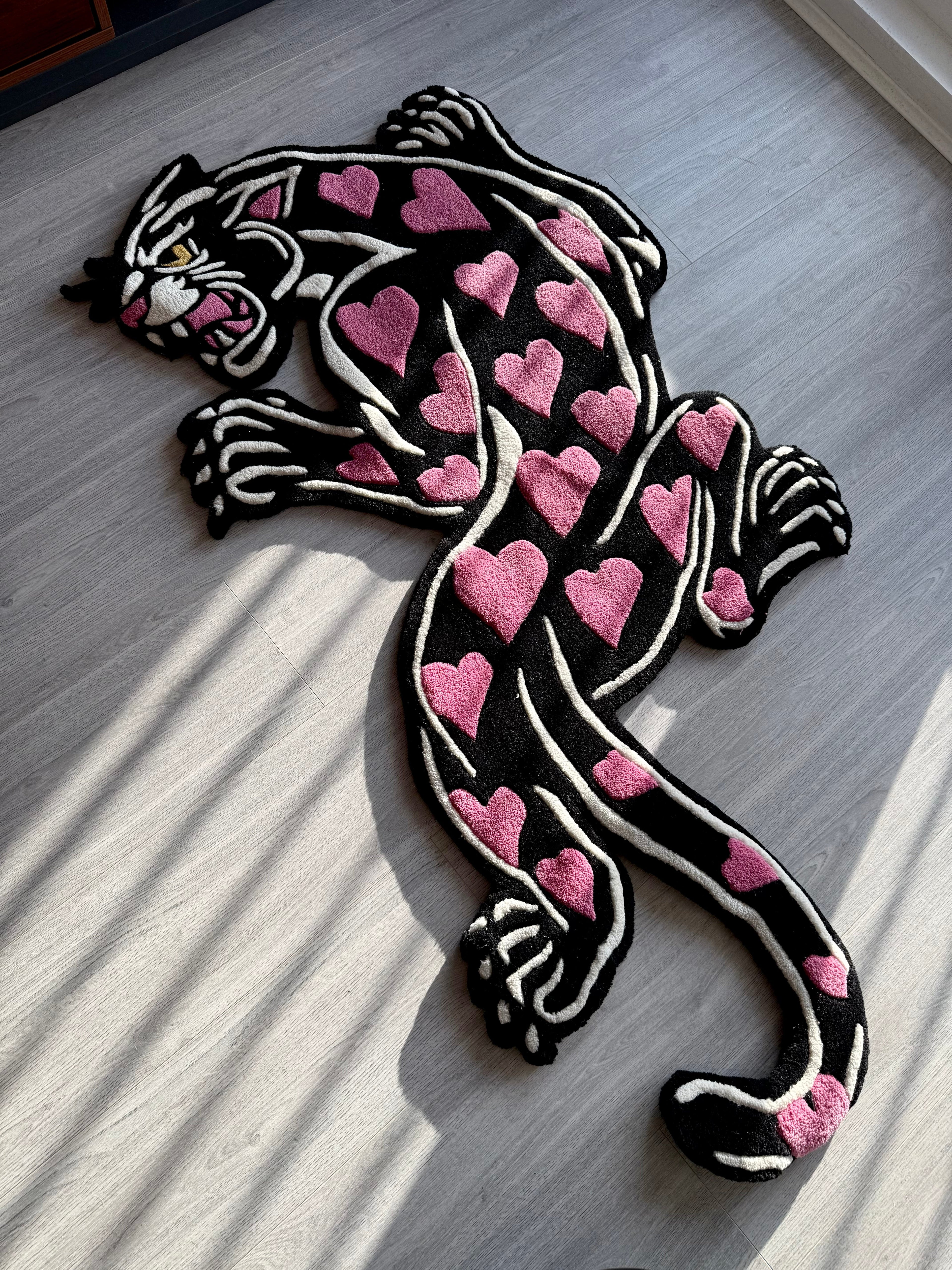 Loveheart Panther Rug