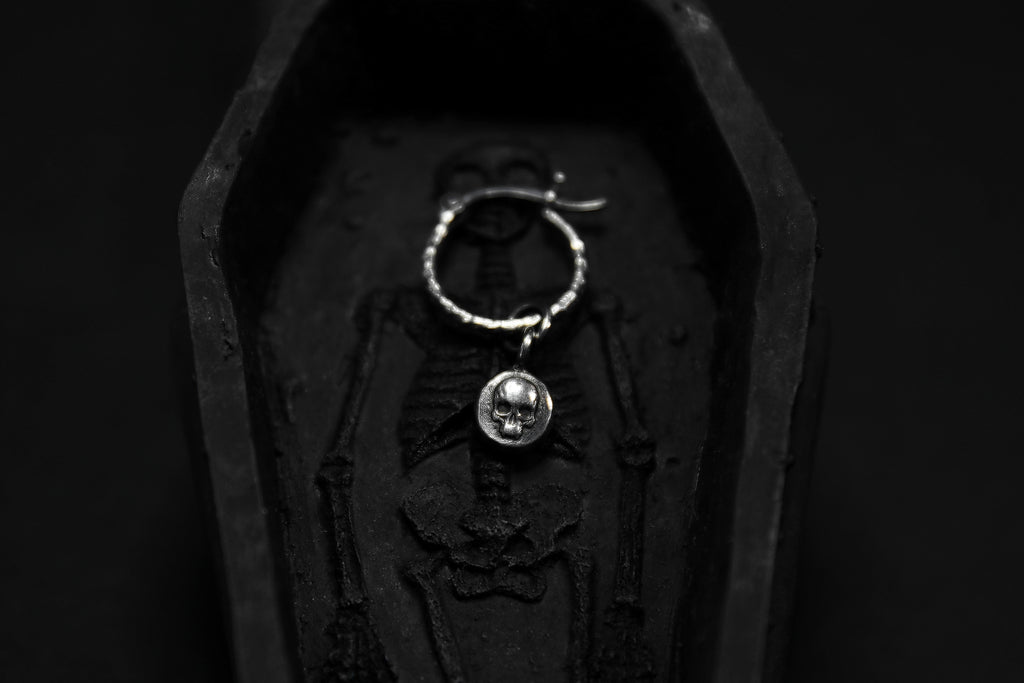 Sterling Silver Nosferatu Hoop Earrings