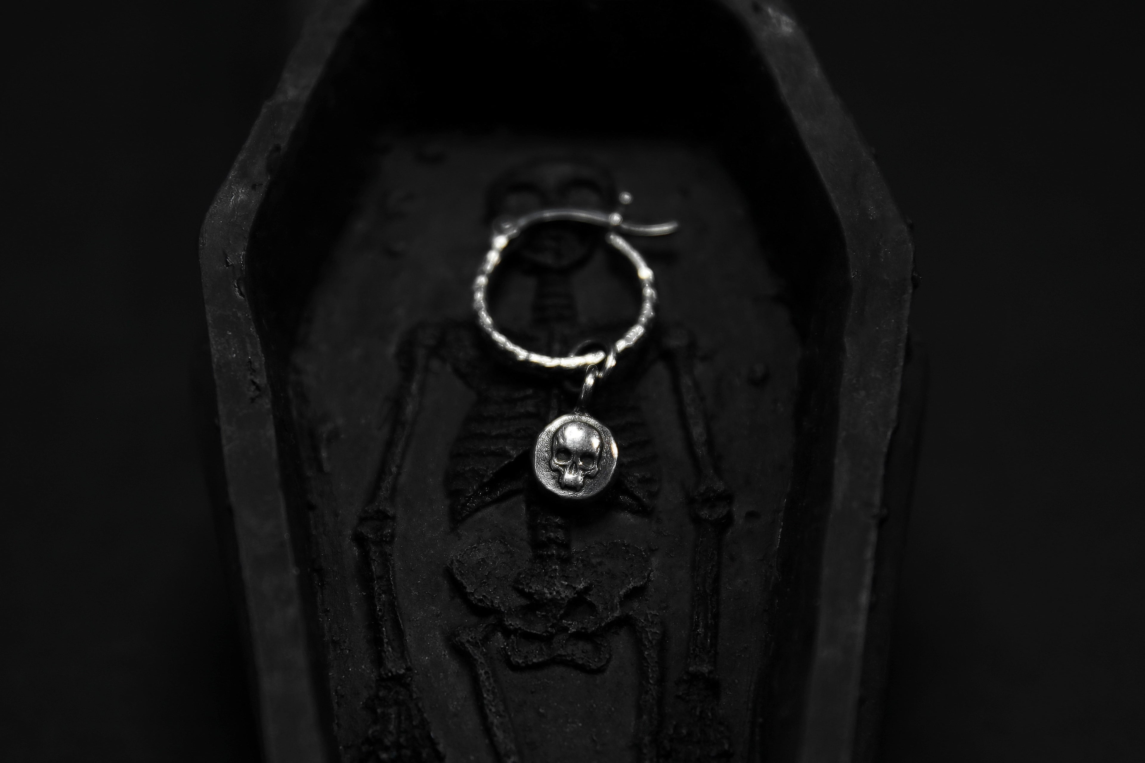 Sterling Silver Nosferatu Hoop Earrings