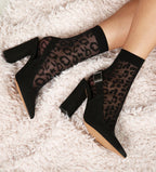 Sheer Leopard Socks