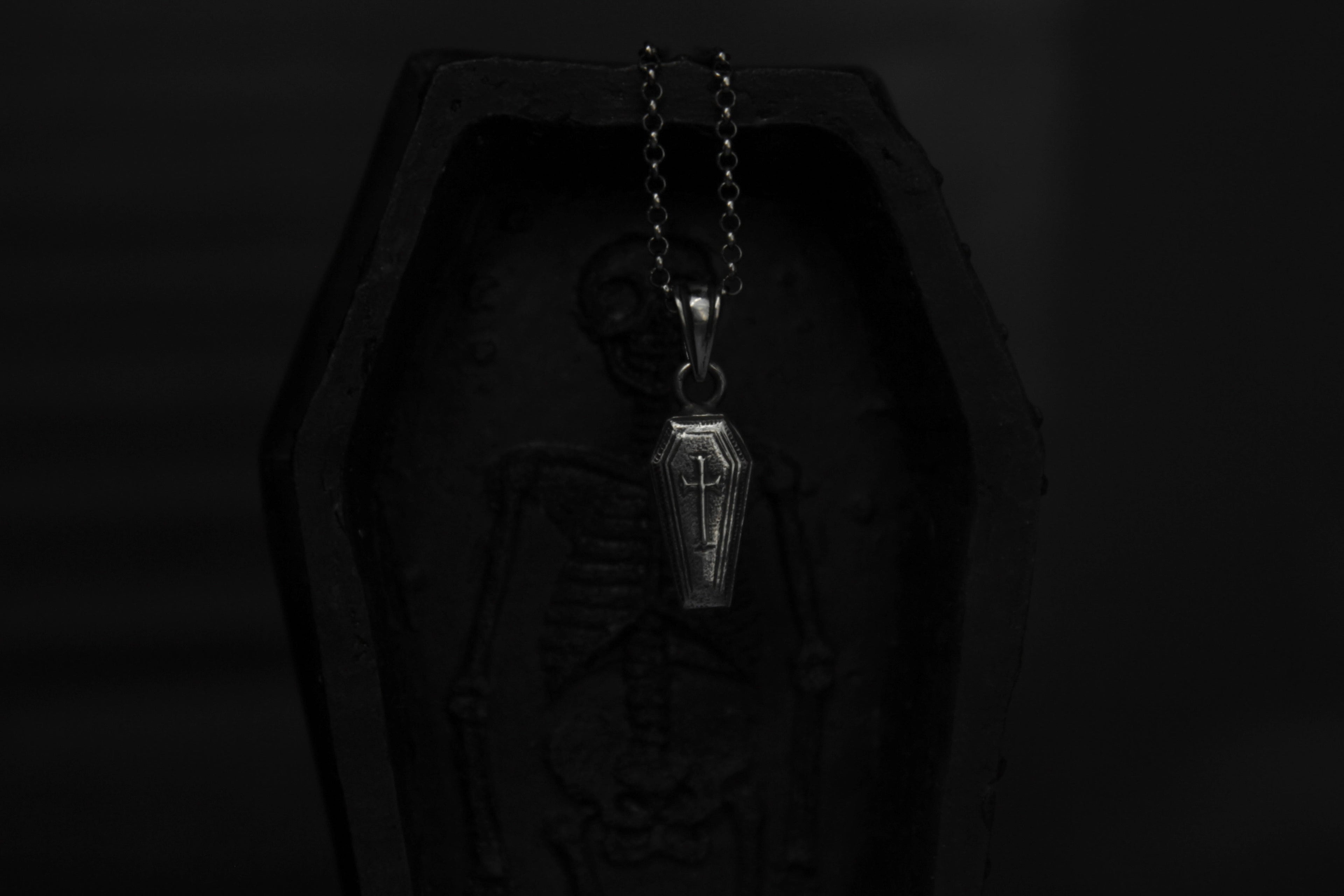 Sterling Silver Casket Pendant