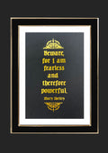 Mary Shelley Fearless Foiled Art Print