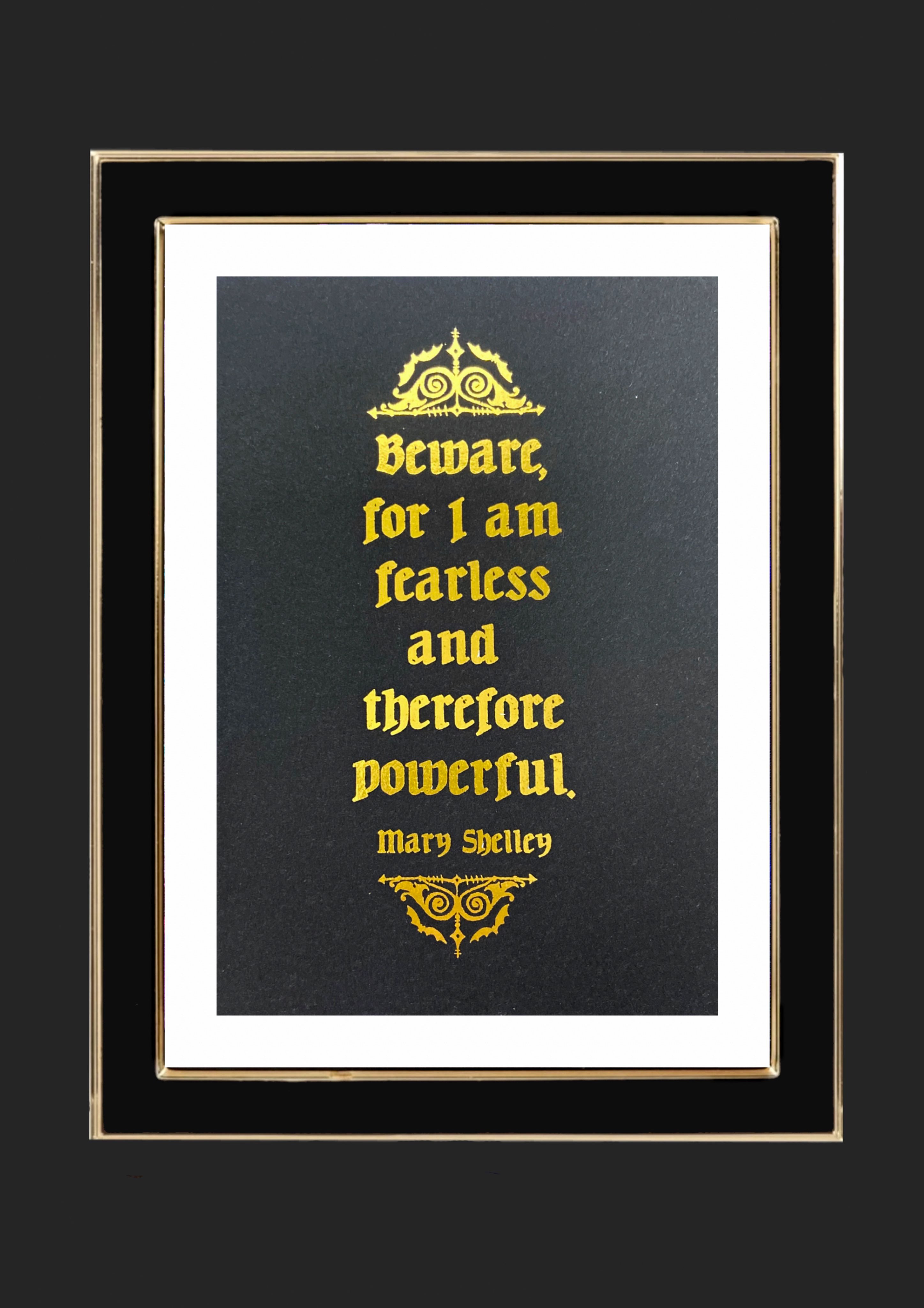 Mary Shelley Fearless Foiled Art Print