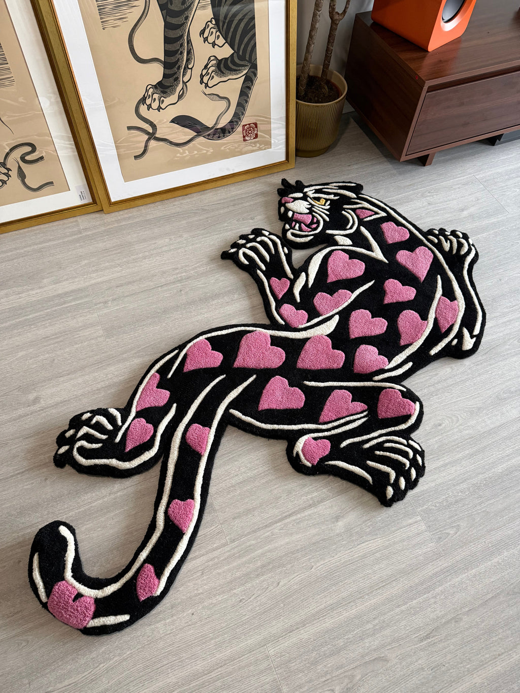 Loveheart Panther Rug
