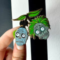 Shrunken Head Cherries Enamel Pin