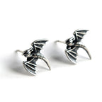 Sterling Silver Dragon Stud Earrings