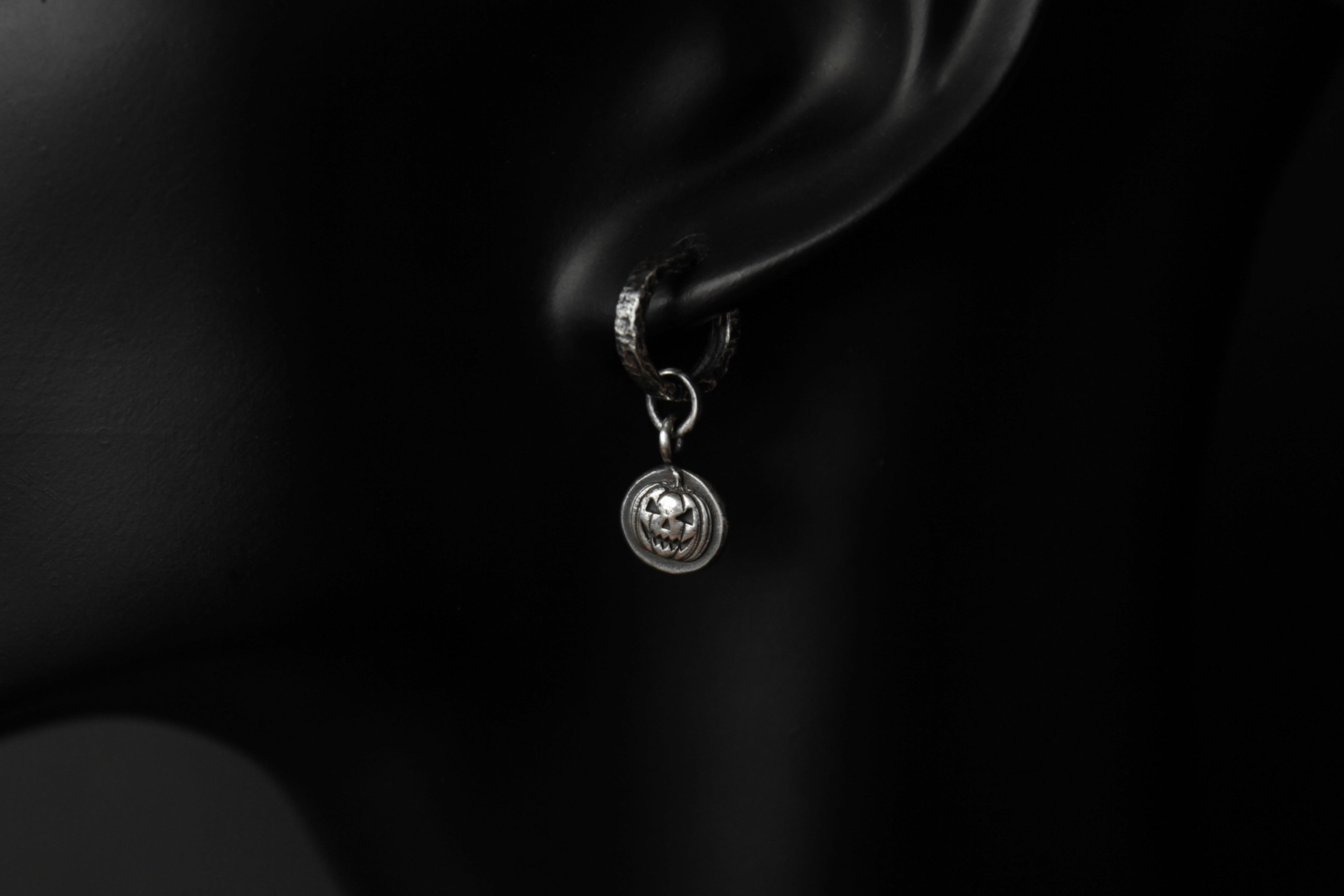 Sterling Silver Halloween Hoop Earrings