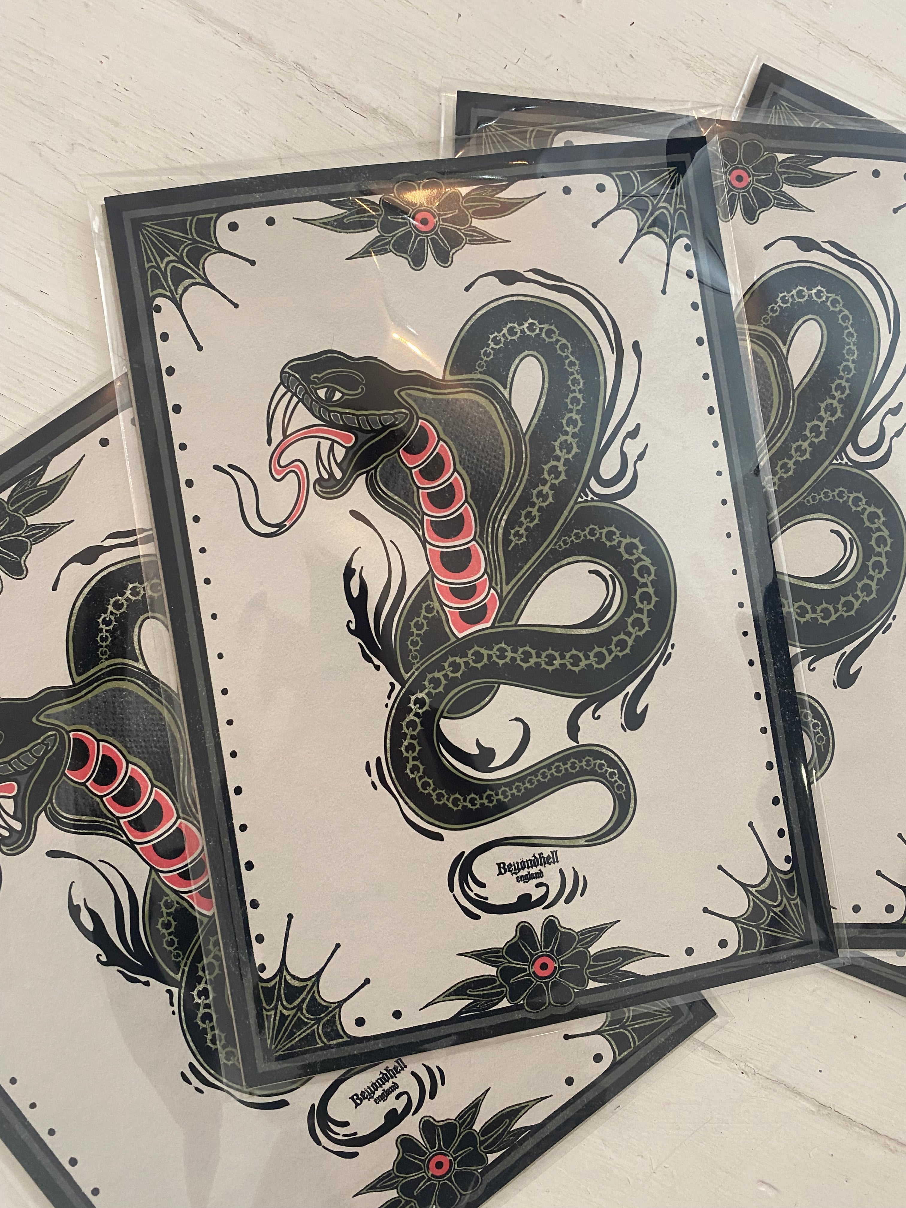 Cobra Tattoo Art Print