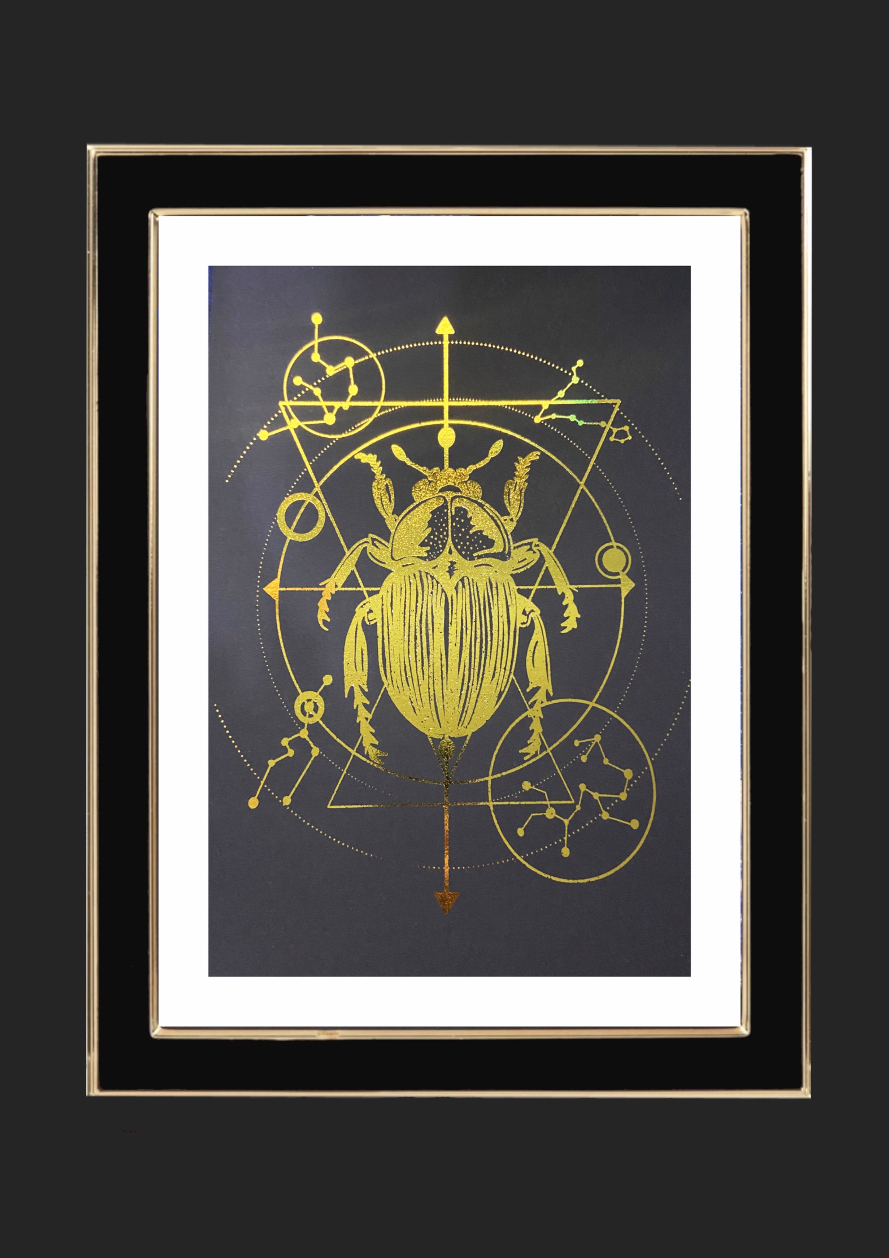 Beetle Foiled Art Print