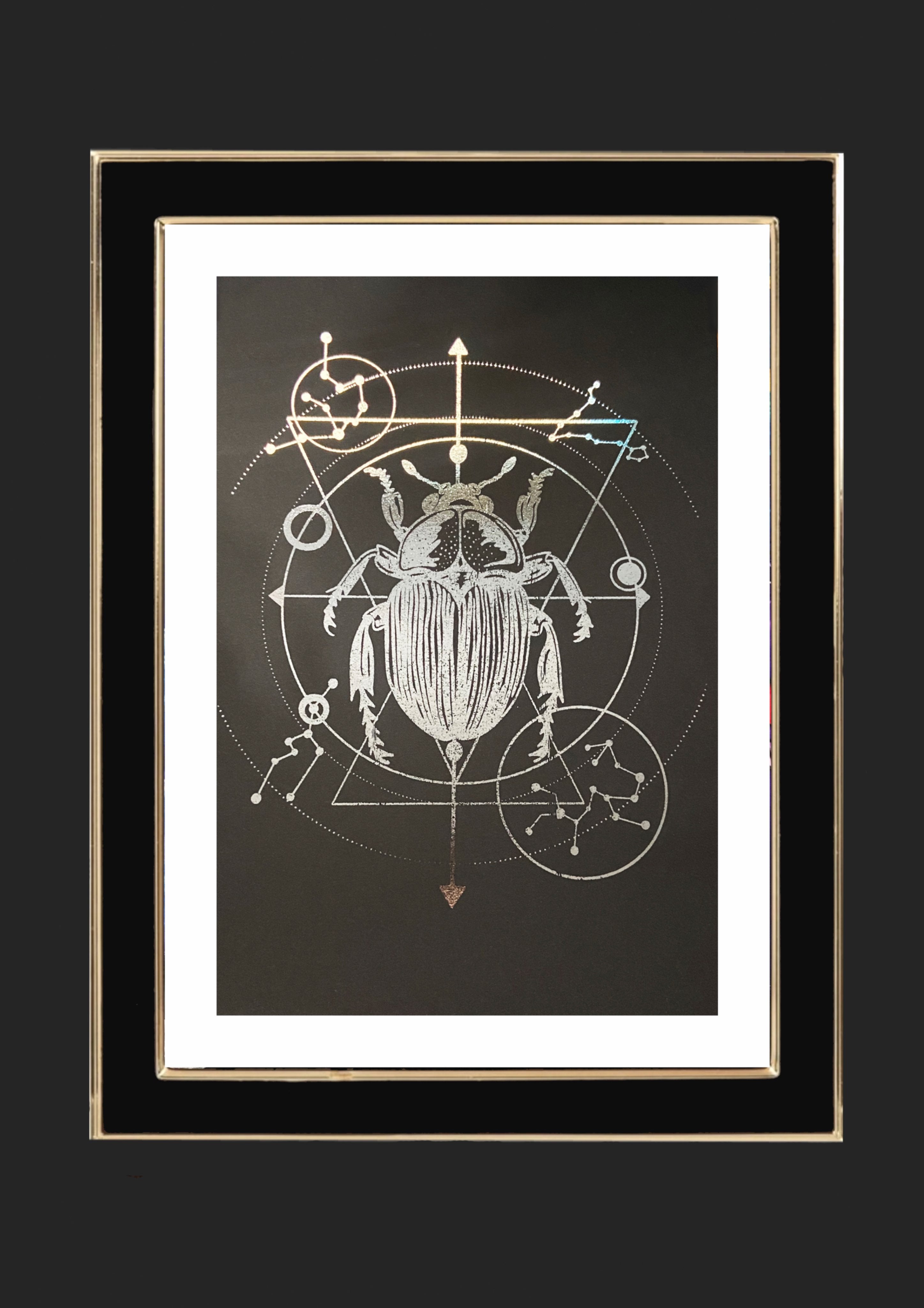 Beetle Foiled Art Print