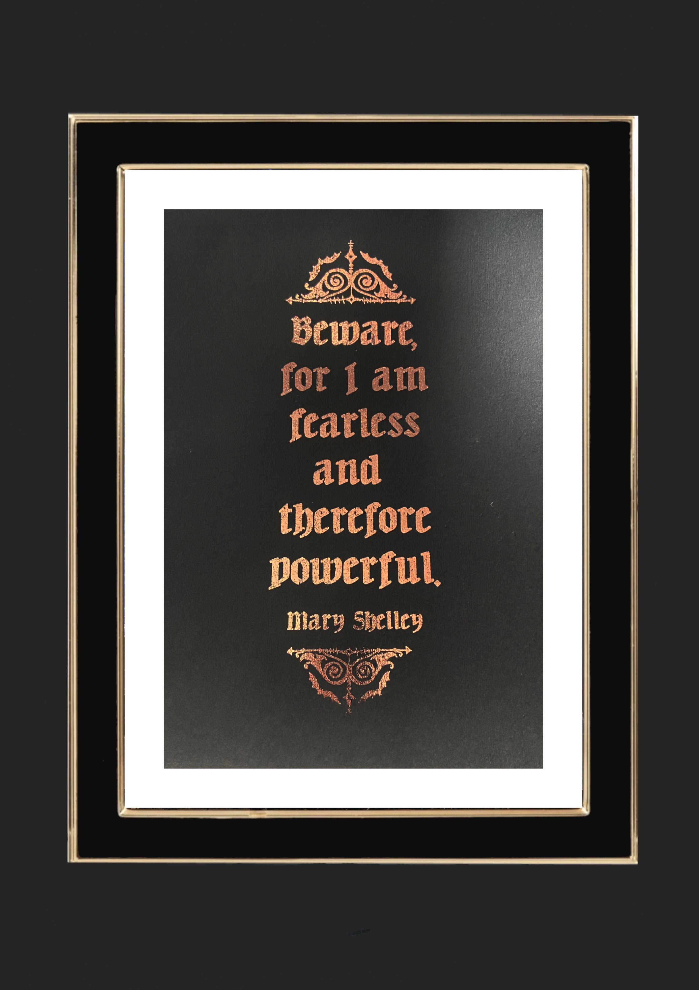 Mary Shelley Fearless Foiled Art Print