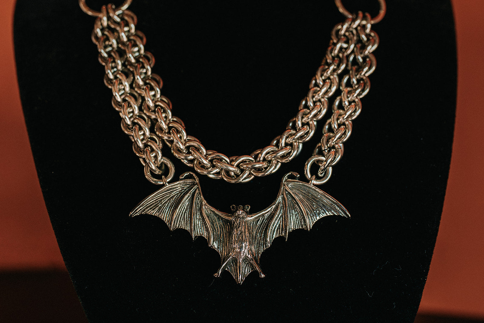 Bat Chainmaille Necklace