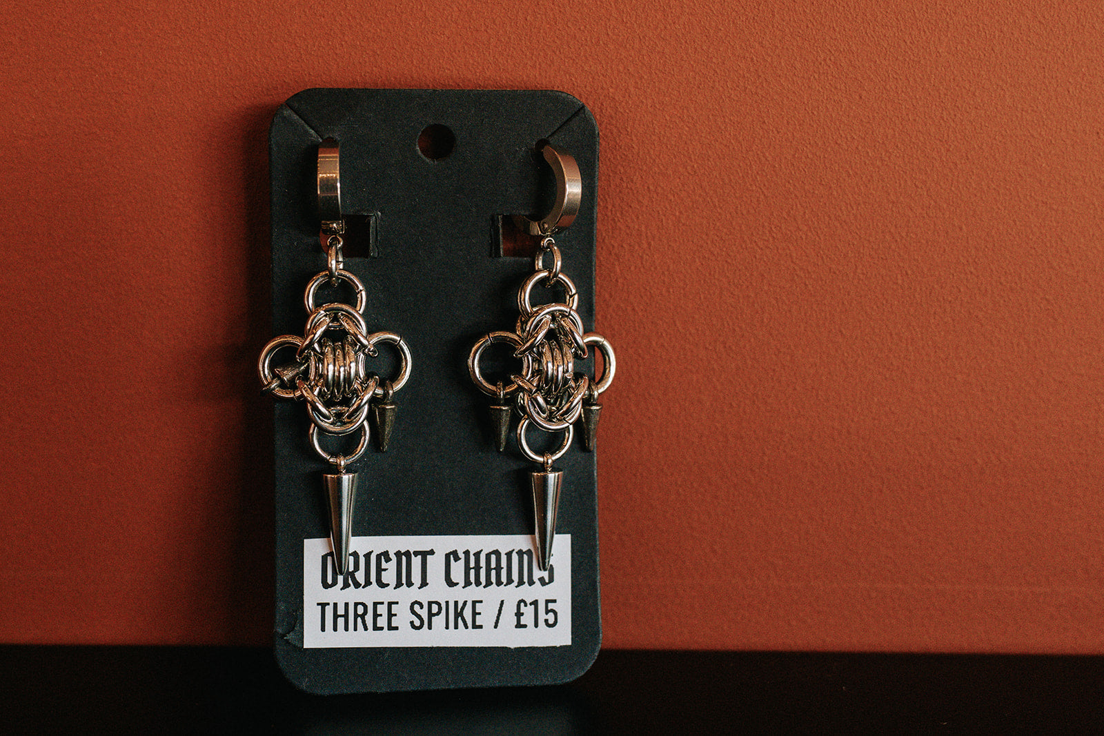 3 Spikes Chainmaille Earrings