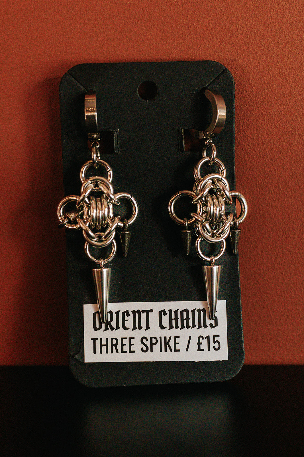 3 Spikes Chainmaille Earrings