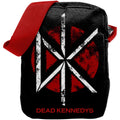 Black bag with red and white design featuring 'Dead Kennedys' text on a white background