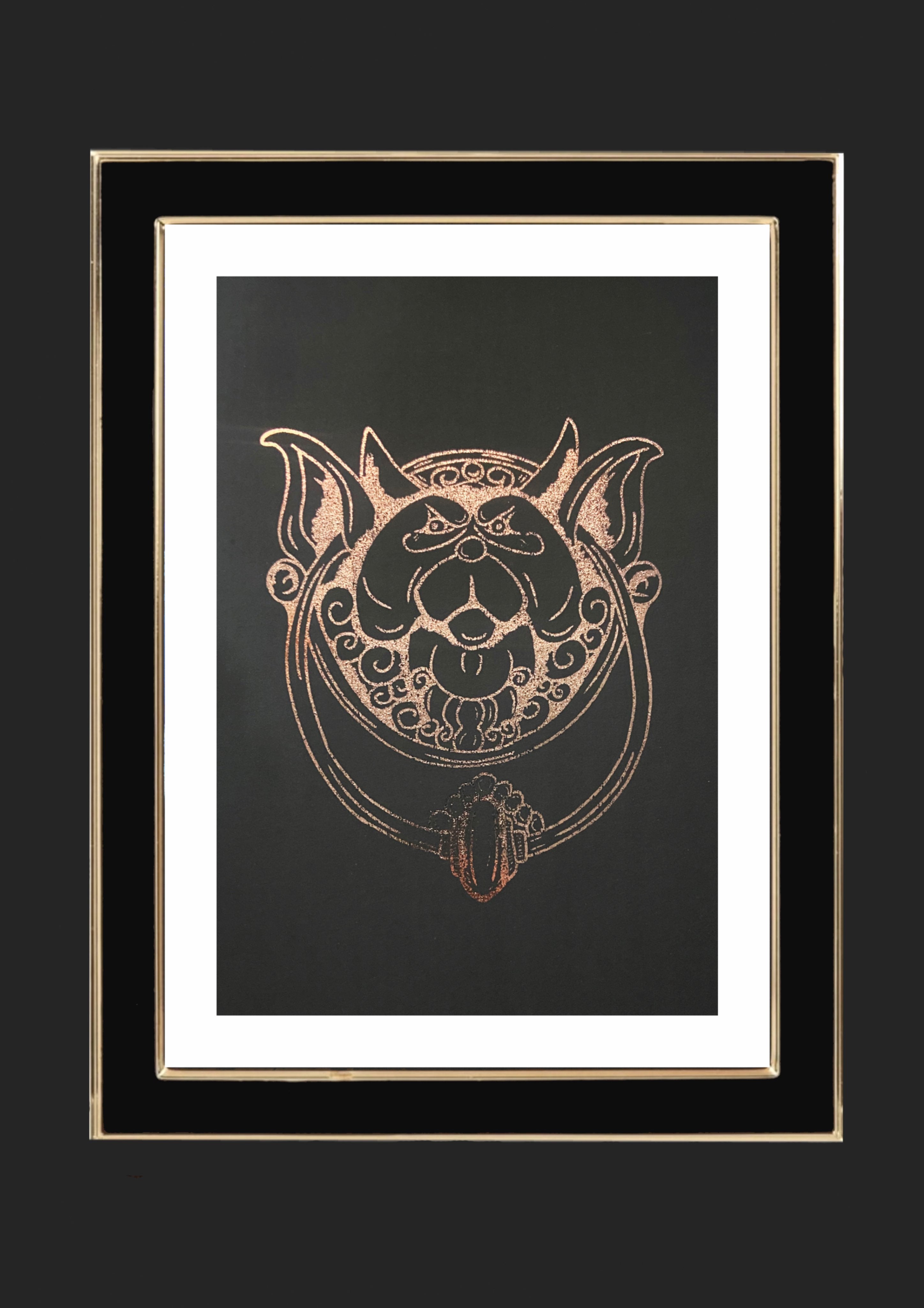 The Labyrinth Ears Door Knocker 1 Foiled Art Print