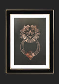 The Labyrinth Mouth Door Knocker Foiled Art Print