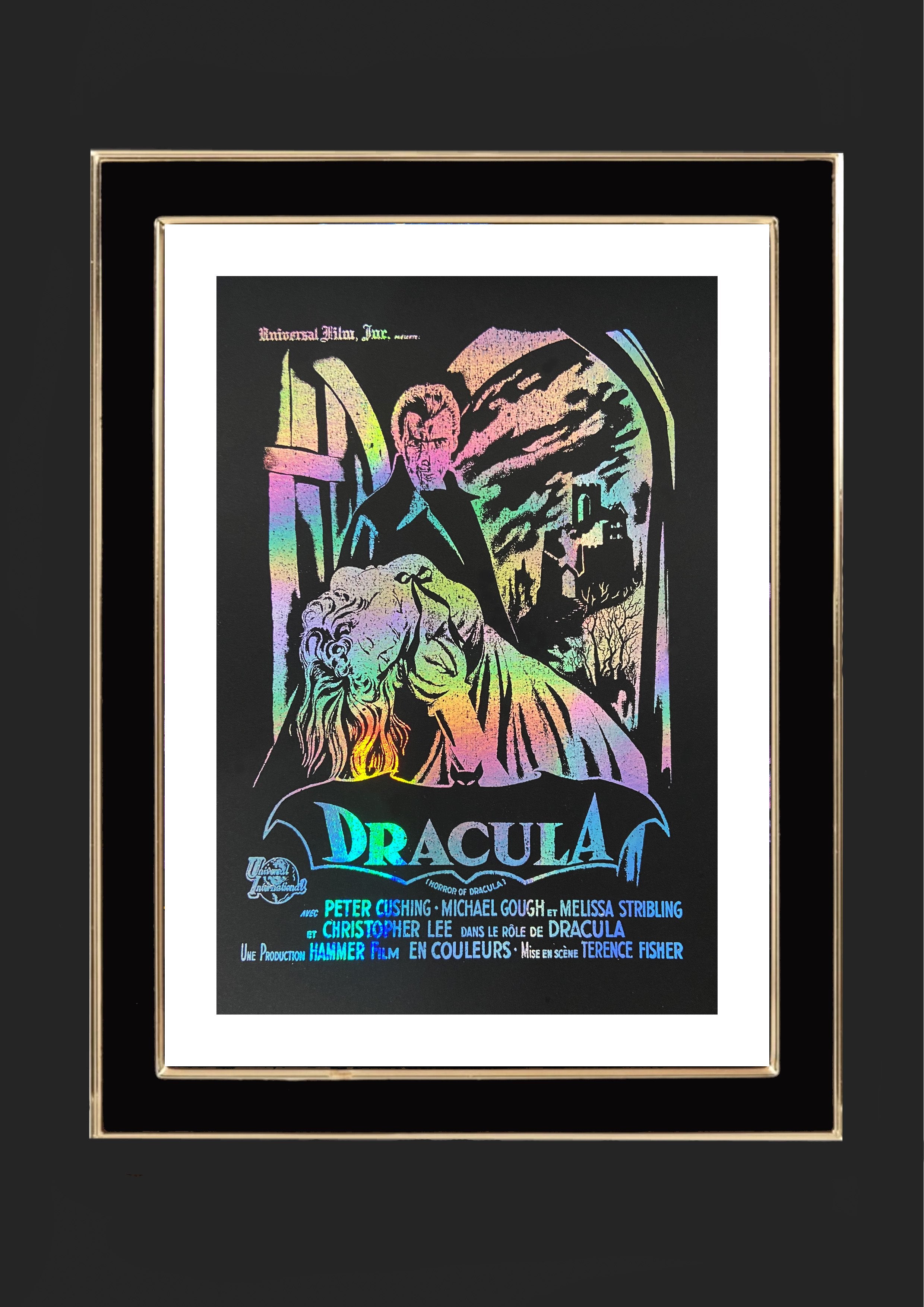 Dracula Vintage Movie Poster Foiled Art Print