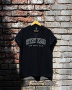 Stay Emo Black Varsity Style T-Shirt