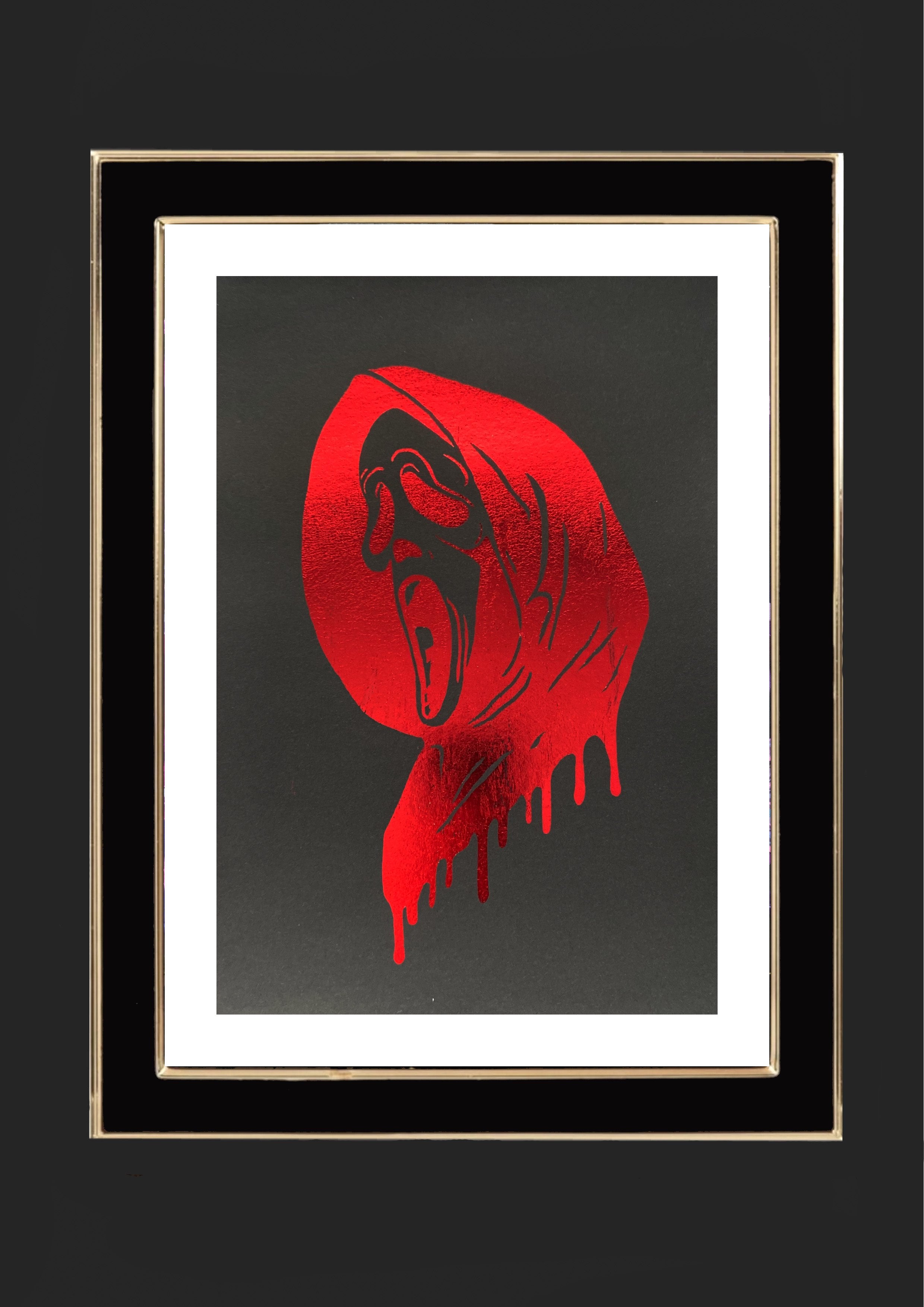 Ghostface Blood Drip Foiled Art Print