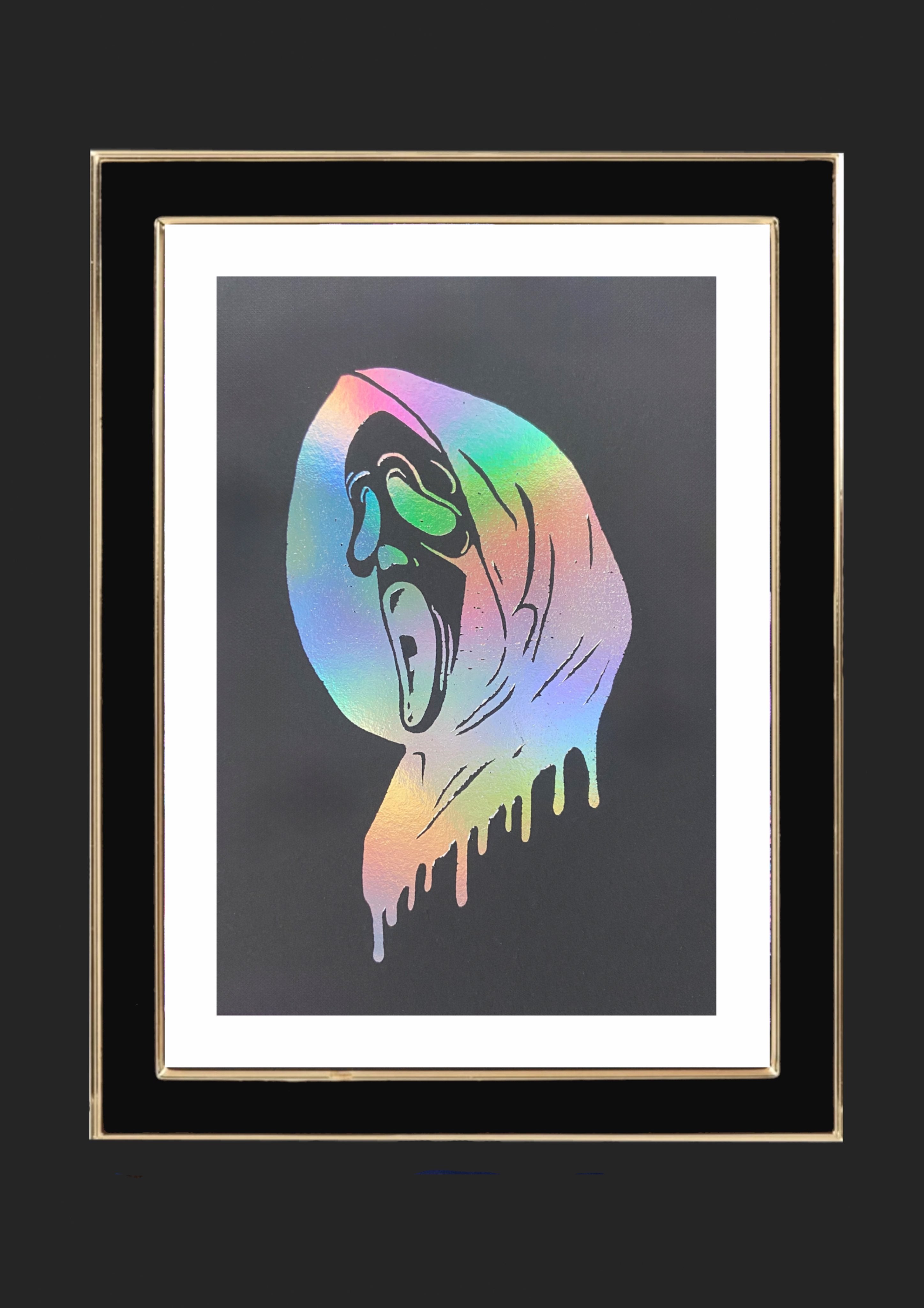 Ghostface Blood Drip Foiled Art Print