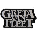 Embroidered patch with 'Greta Van Fleet' text on a black background