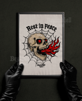 Rest In Peace Skull Tattoo Art Print
