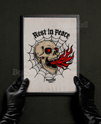 Rest In Peace Skull Tattoo Art Print