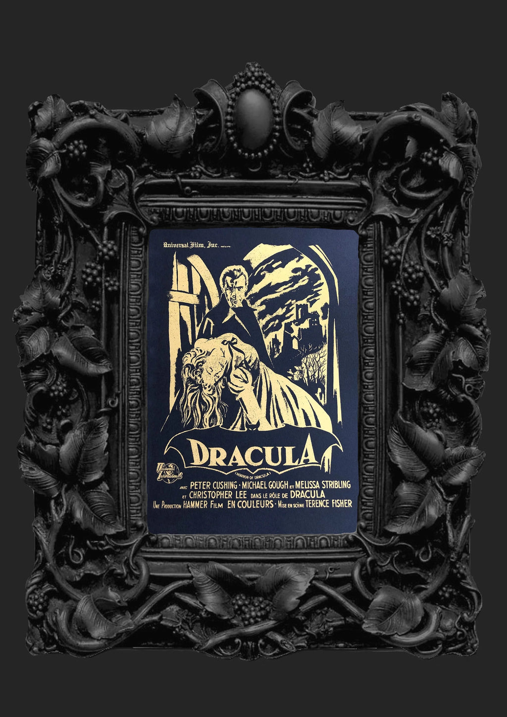 Dracula Vintage Movie Poster Foiled Art Print