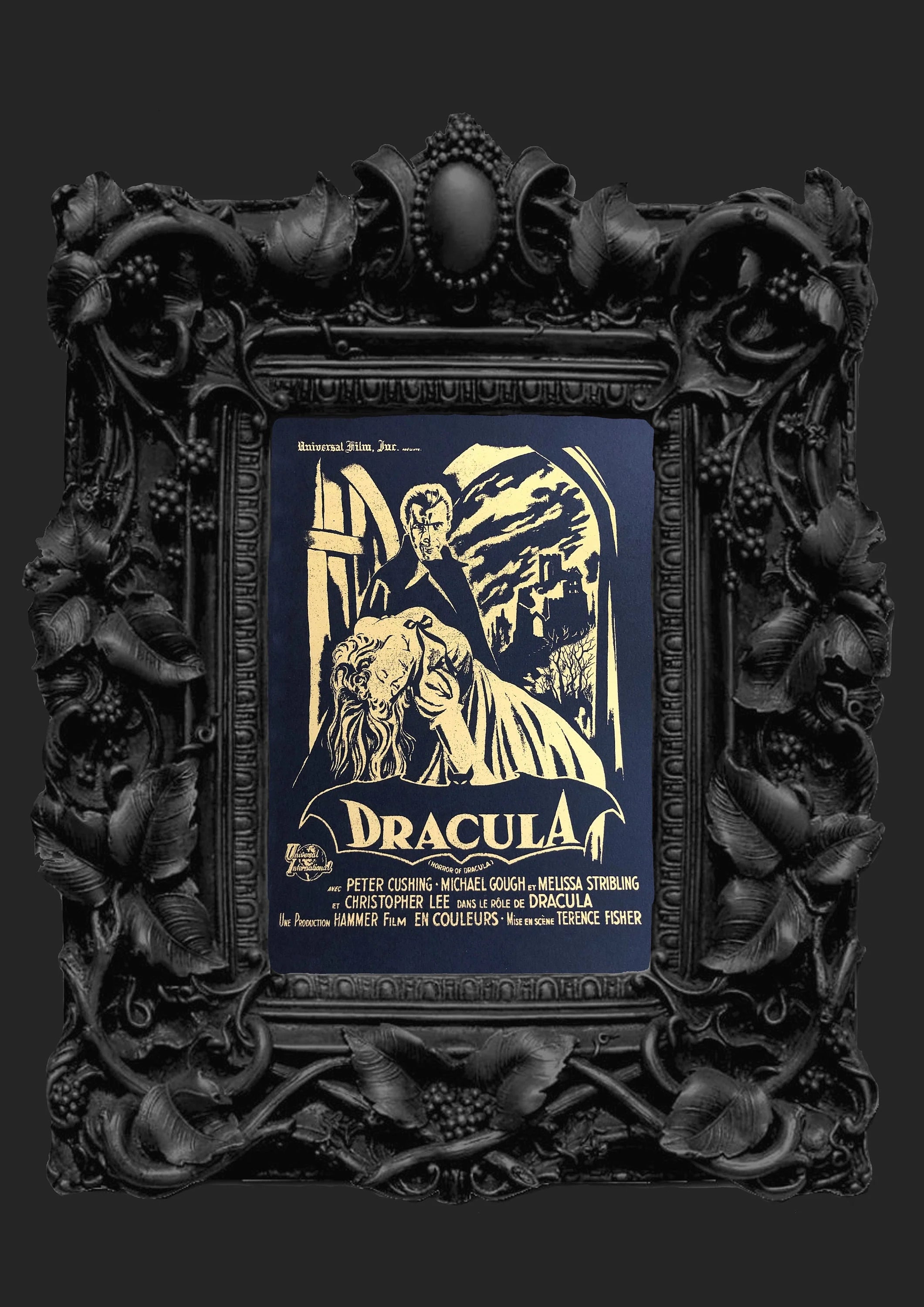 Dracula Vintage Movie Poster Foiled Art Print