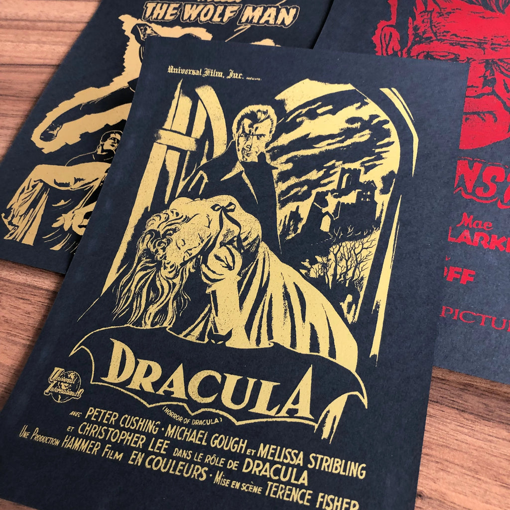 Dracula Vintage Movie Poster Foiled Art Print