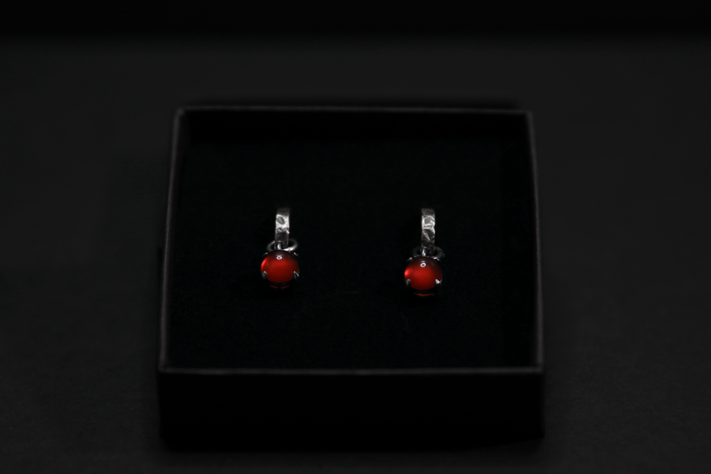 Carnelian Sterling Silver Earrings
