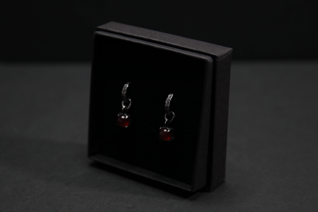 Carnelian Sterling Silver Earrings