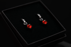 Carnelian Sterling Silver Earrings