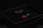Carnelian Sterling Silver Earrings